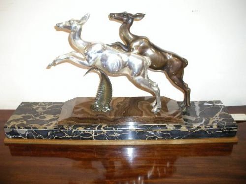 1930'S Bronze Group of Chinese Deer